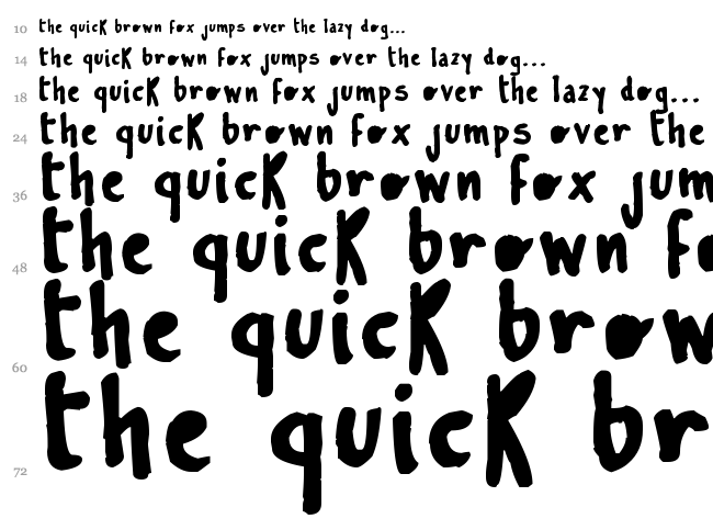 Learn To Spell font waterfall